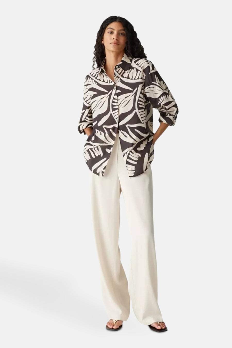 Hemd met lange mouwen - bruin - OPUS