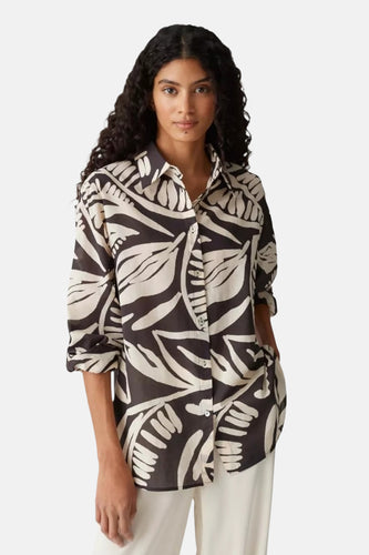 Hemd met lange mouwen - bruin - OPUS