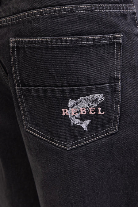 Short - dark grey denim