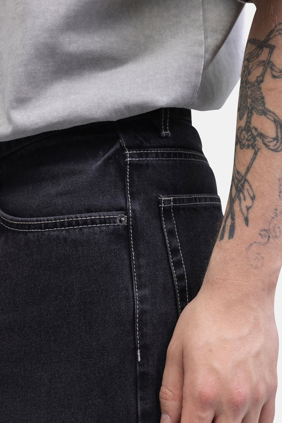 Jeans wide dark grey denim - REDEFINED REBEL