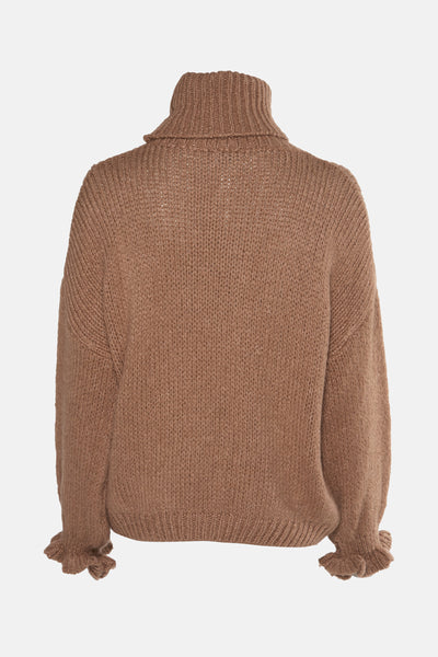 Trui met ronde hals Beige - Terra di Siena