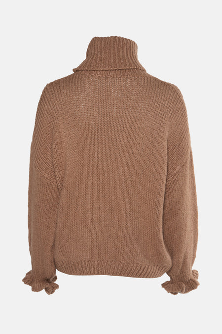 Pull met ronde hals - Bruin