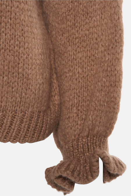 Pull met ronde hals - Bruin