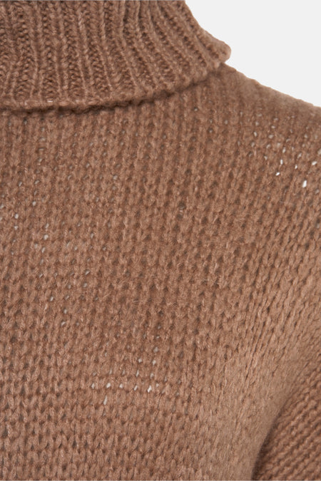 Pull met ronde hals - Bruin