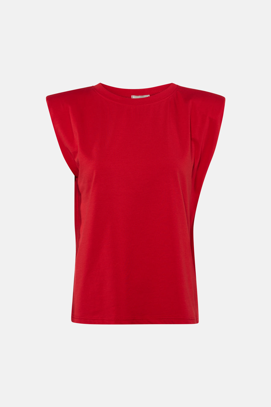 Rode korte mouwen t-shirt van Terra di Siena, ronde hals, strakke pasvorm, voorzijde weergave