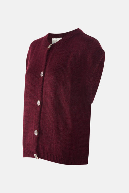 Cardigan rouge - Terra di Siena