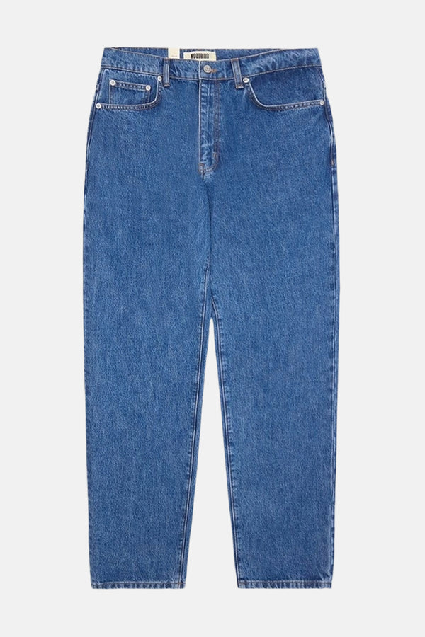 Jeans wide Mid blue denim - WOODBIRD