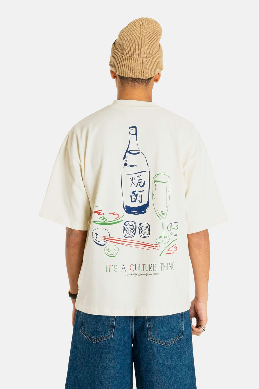 T-shirt met korte mouwen - ecru - WOODBIRD