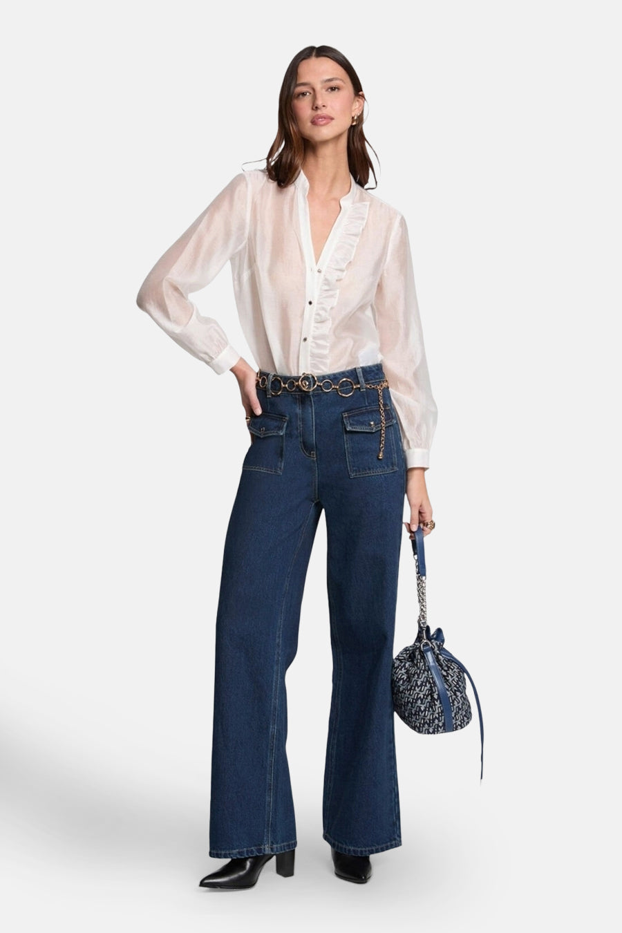 Chemise à manches longues - blanc