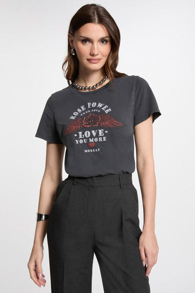 T-shirt met korte mouwen - grijs