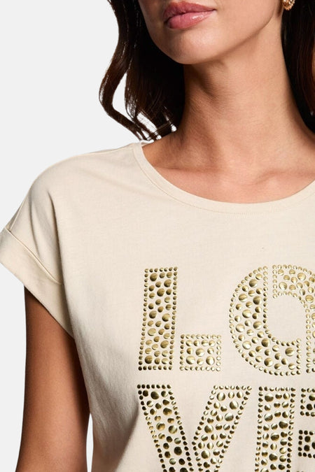 T-shirt met korte mouwen - beige