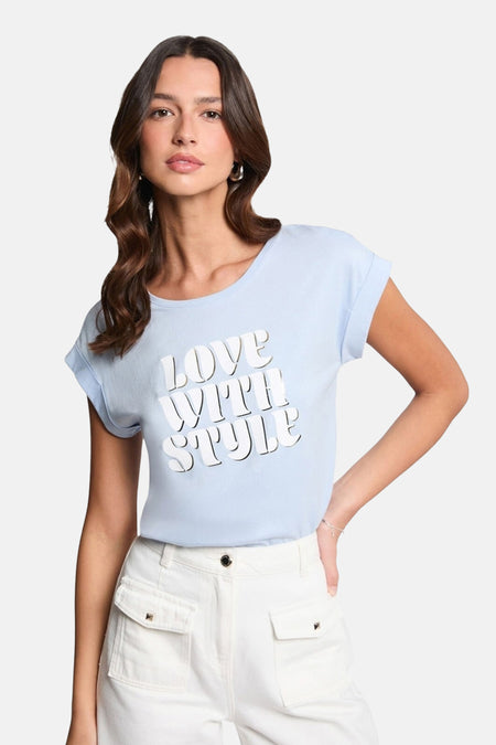 T-shirt met korte mouwen - blauw
