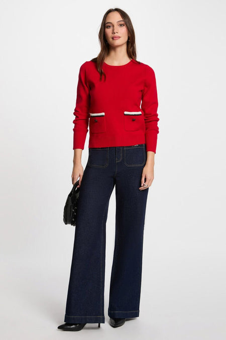 Pull col O Rouge - Morgan De Toi