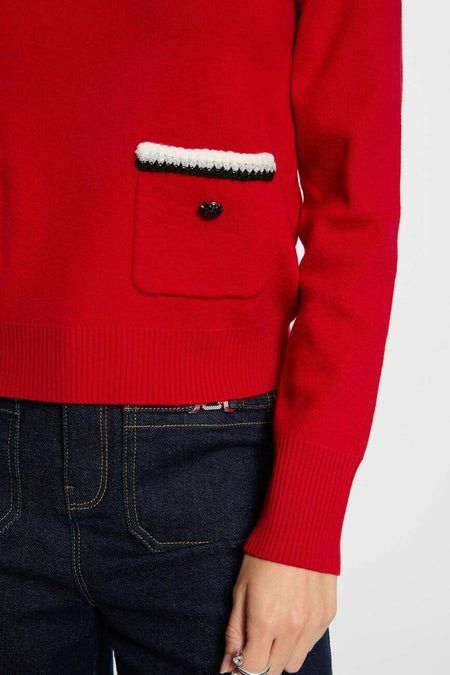 Pull col O Rouge - Morgan De Toi