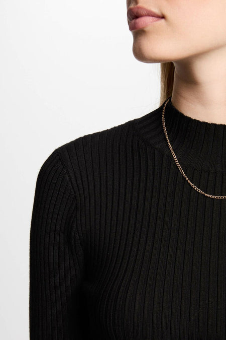 Pull col roulé Noir - Morgan De Toi