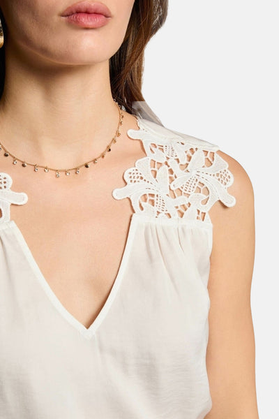 Blouse (zonder mouwen) Wit - Morgan De Toi