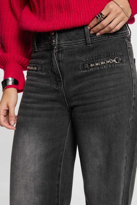 Jeans flared Mid grey denim - Morgan De Toi