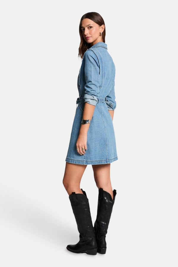 Kleedjes (lange mouwen) Mid blue denim - Morgan De Toi