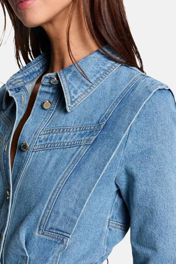 Kleedjes (lange mouwen) Mid blue denim - Morgan De Toi