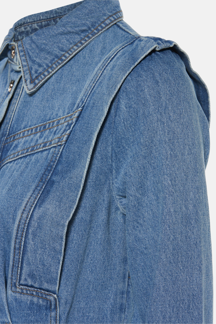 Kleedje met lange mouwen - mid blue denim - Morgan De Toi