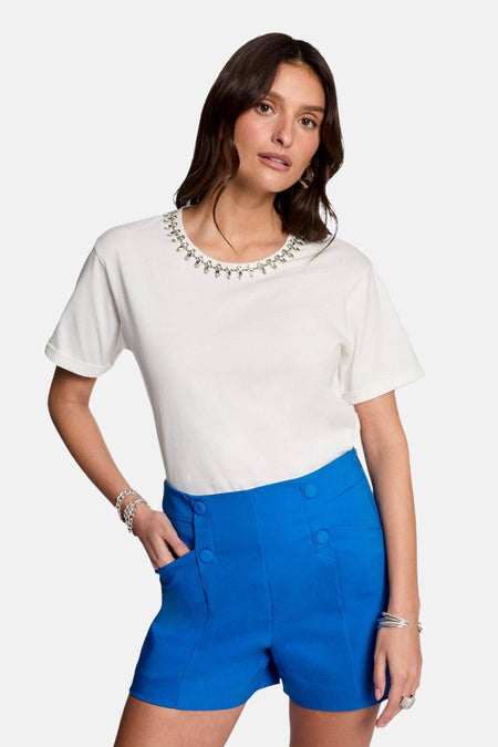 Short Blauw - Morgan De Toi