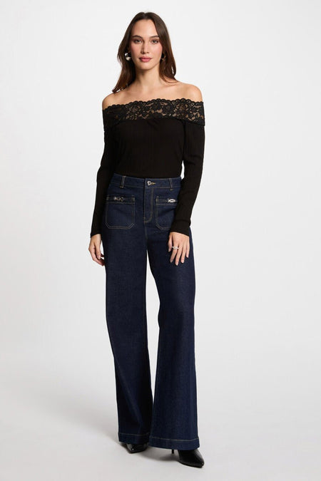 T-shirt met lange mouwen - zwart