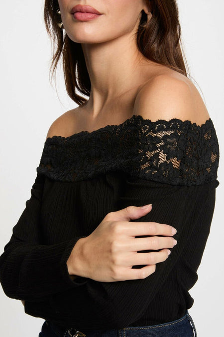 T-shirt met lange mouwen - zwart