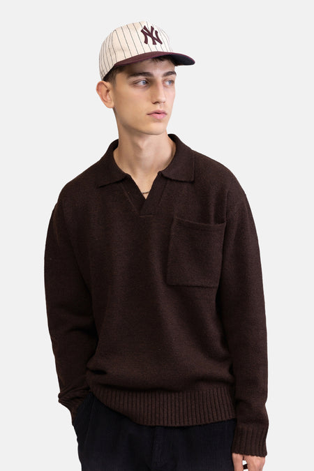 Pull V-hals - bruin