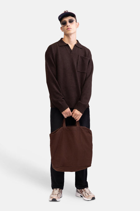 Pull V-hals - bruin