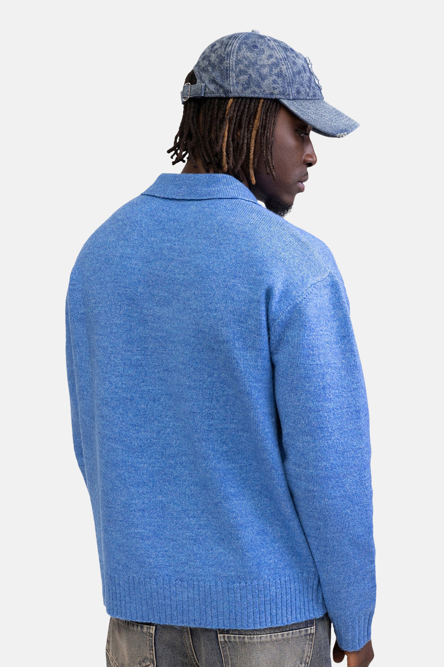 Pull V-hals - blauw