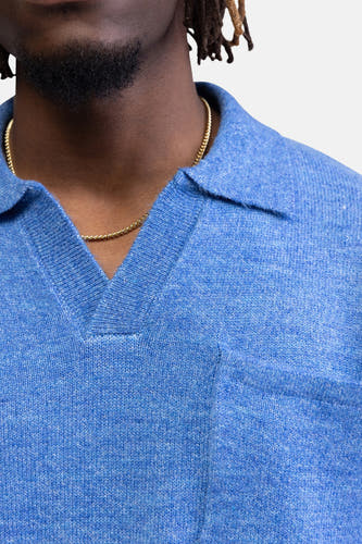 Pull V-hals - blauw