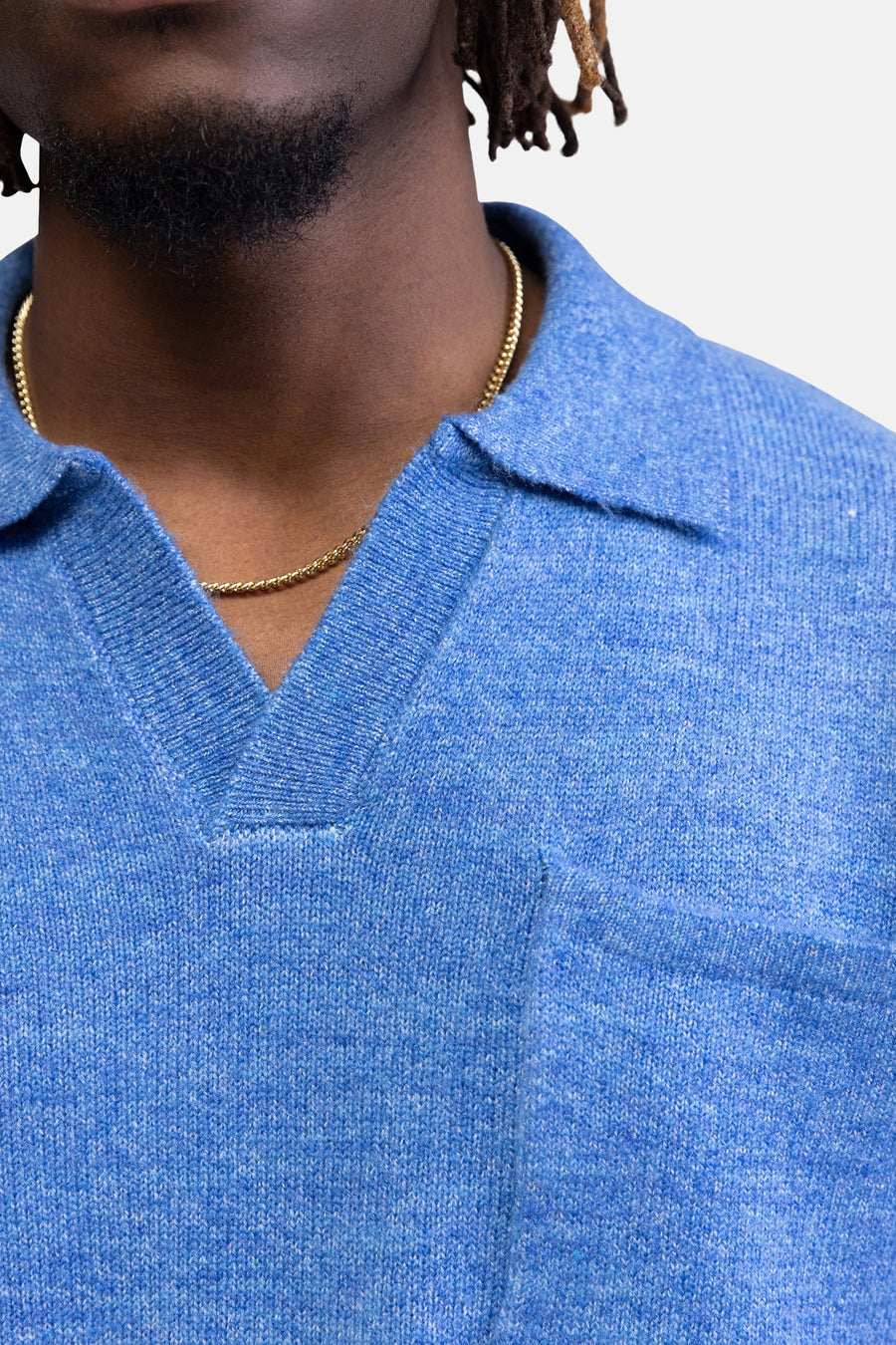 Pull V-hals - blauw