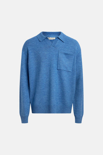 Pull V-hals - blauw