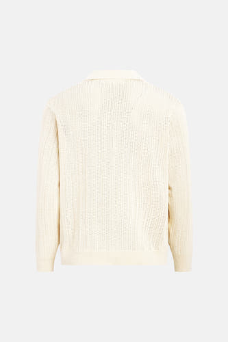 Pull col V - écru