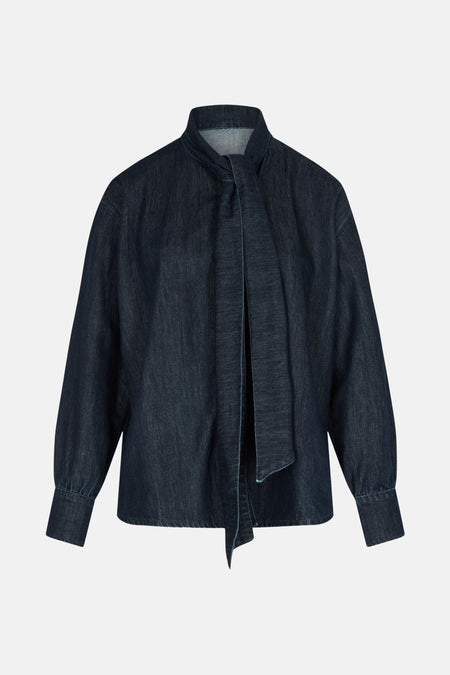 Hemd met lange mouwen - Dark blue denim