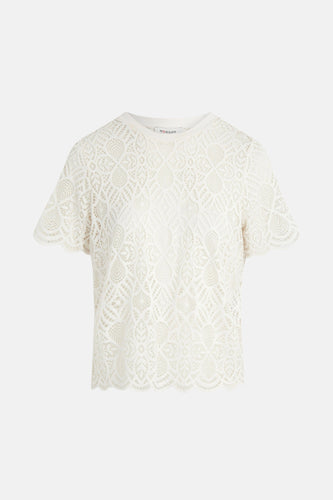 Blouse met korte mouwen - ecru - Morgan De Toi
