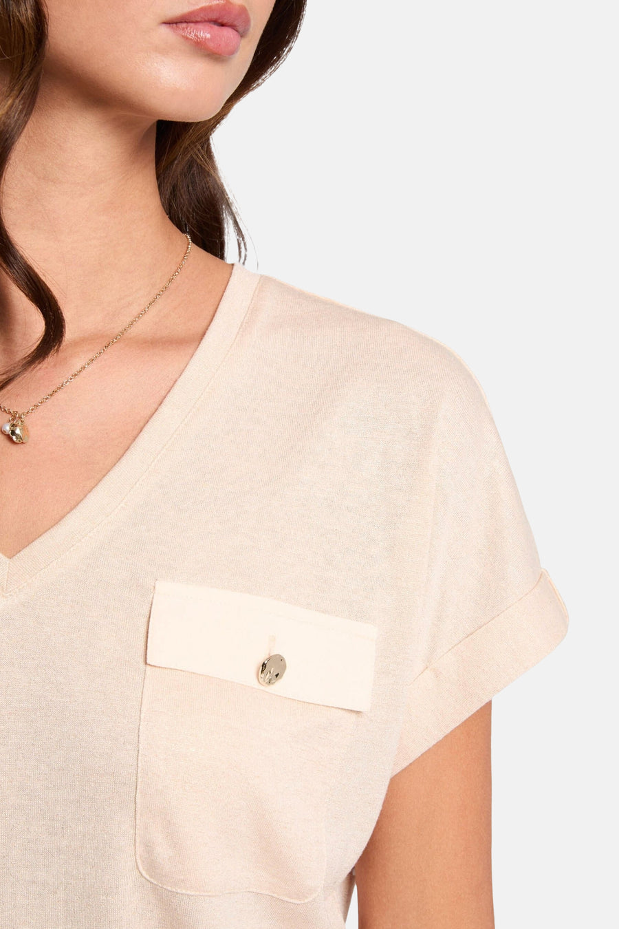 T-shirt met korte mouwen - beige - Morgan De Toi