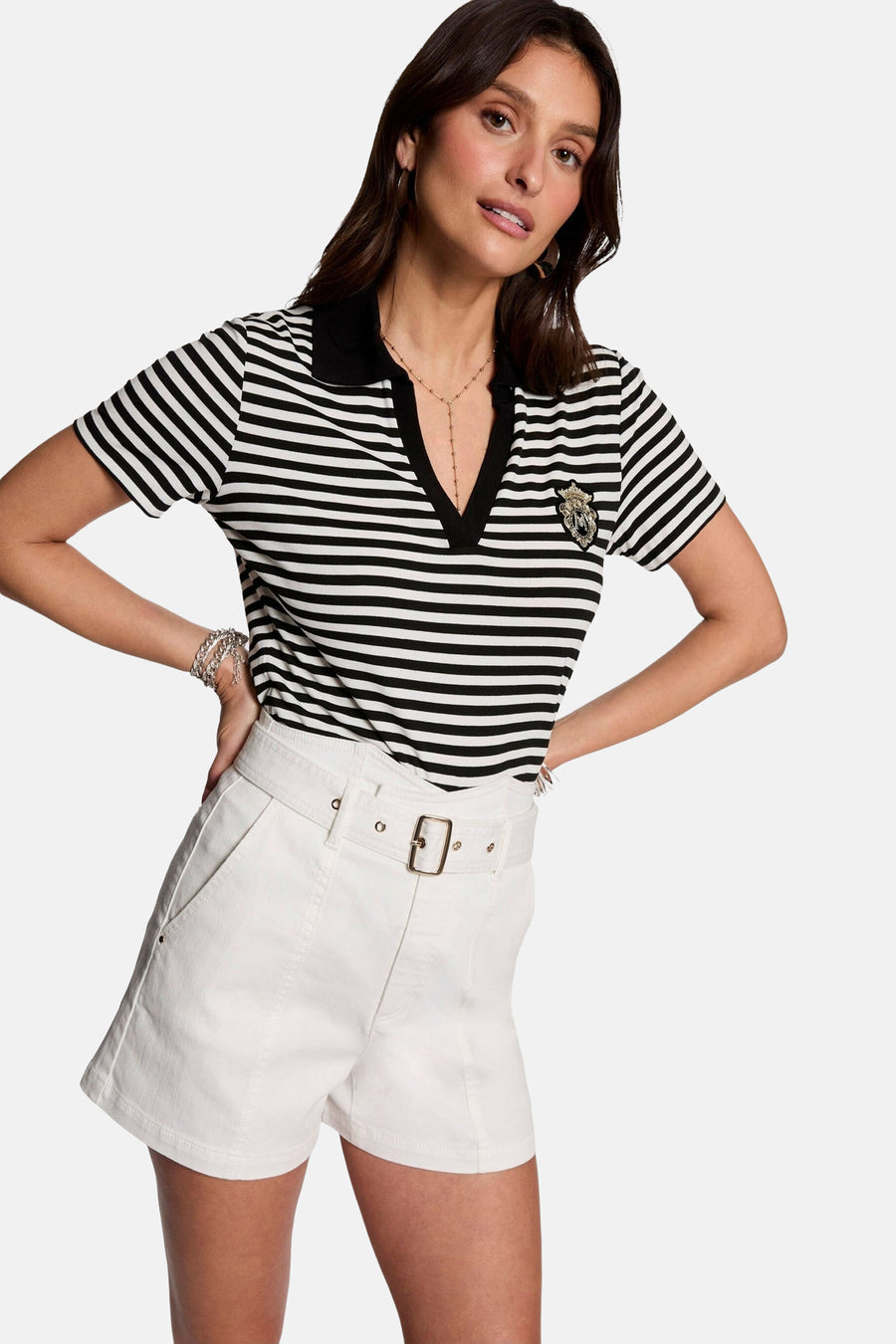 Polo met korte mouwen - zwart - Morgan De Toi