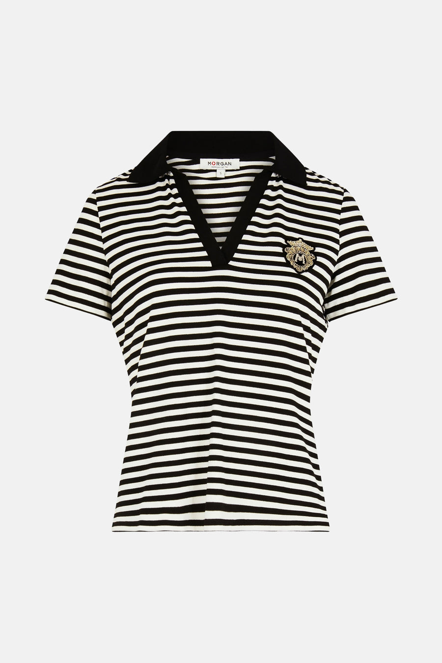 Polo met korte mouwen - zwart - Morgan De Toi