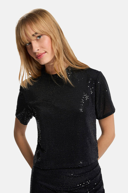 Top uni manche courte noir - Morgan De Toi