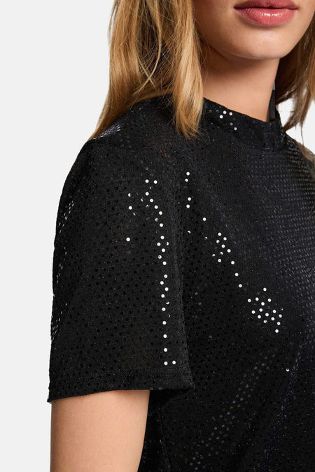 Top uni manche courte noir - Morgan De Toi