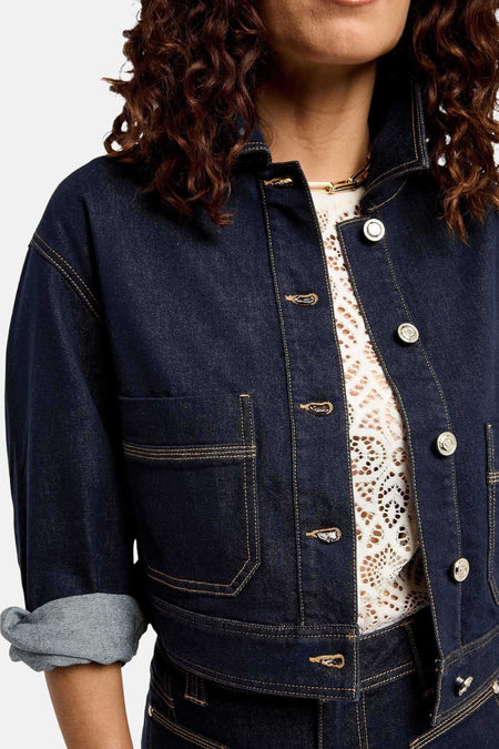 Veste en jean Dark blue denim - Morgan De Toi