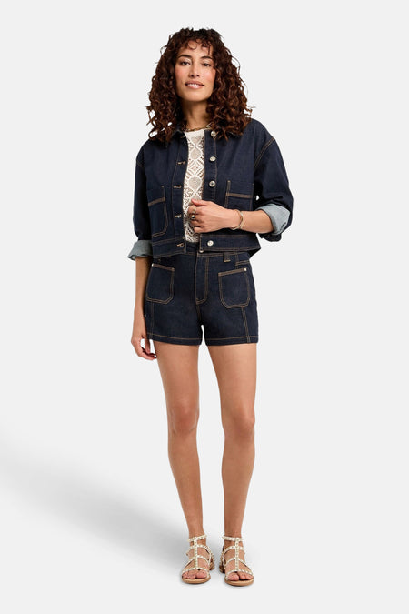 Veste en jean Dark blue denim - Morgan De Toi