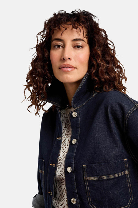 Veste en jean Dark blue denim - Morgan De Toi