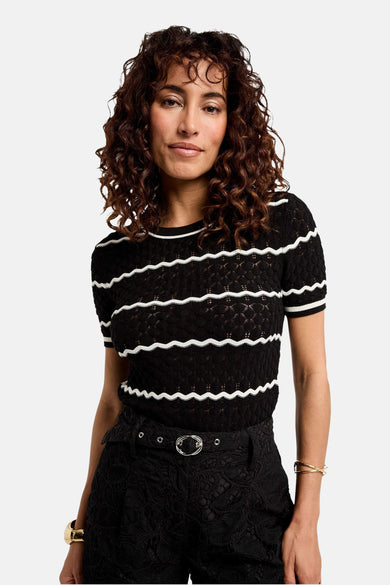 Pull col O Noir - Morgan De Toi