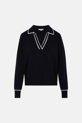 Pull col V bleu - Morgan De Toi