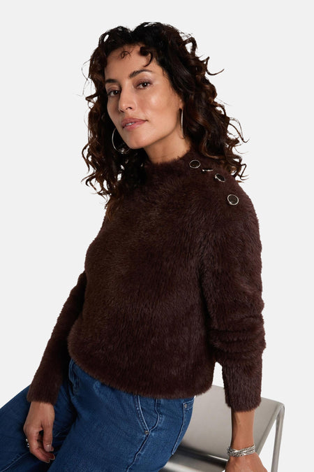 Pull col O brun - Morgan De Toi