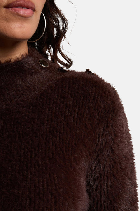 Pull col O brun - Morgan De Toi