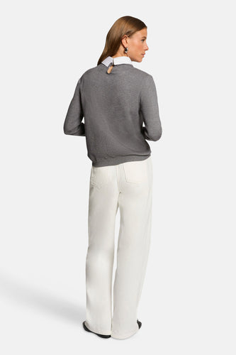 Pull met rolkraag - grijs - Morgan De Toi
