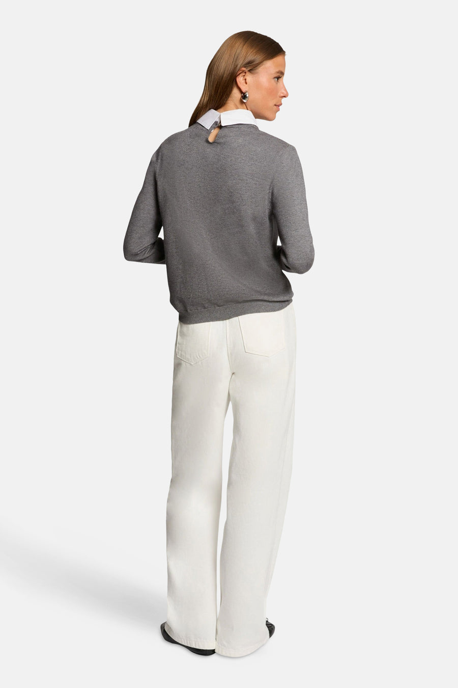 Pull met rolkraag - grijs - Morgan De Toi